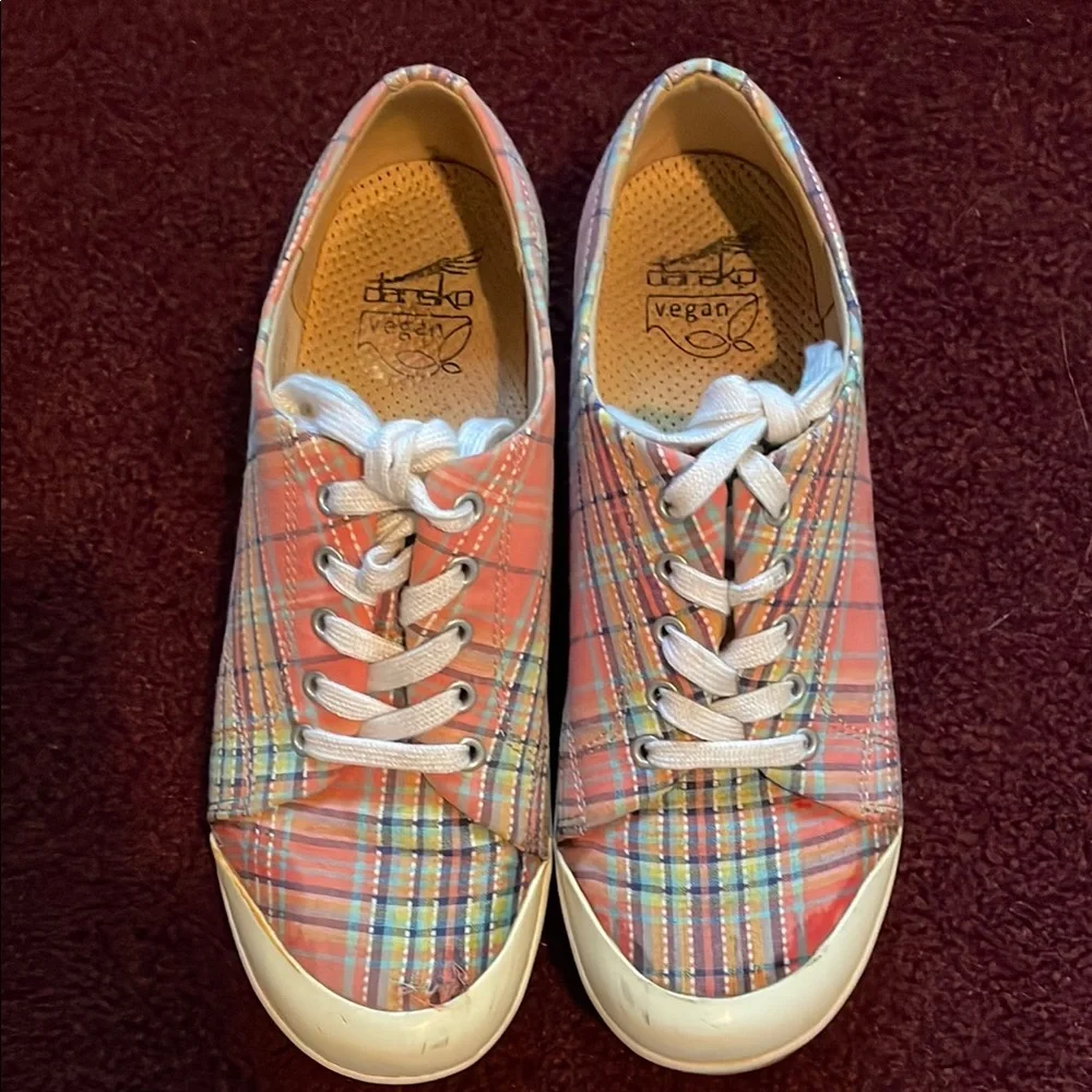 Dansko Multicolor Plaid Sneakers - Picture 1 of 6
